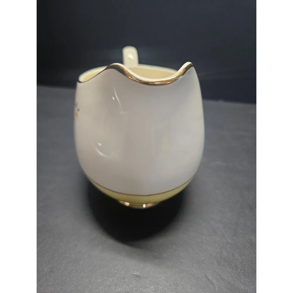 Vintage Century Service Autumn Gold Wheat Gravy Boat 22K Gold Trim MCM